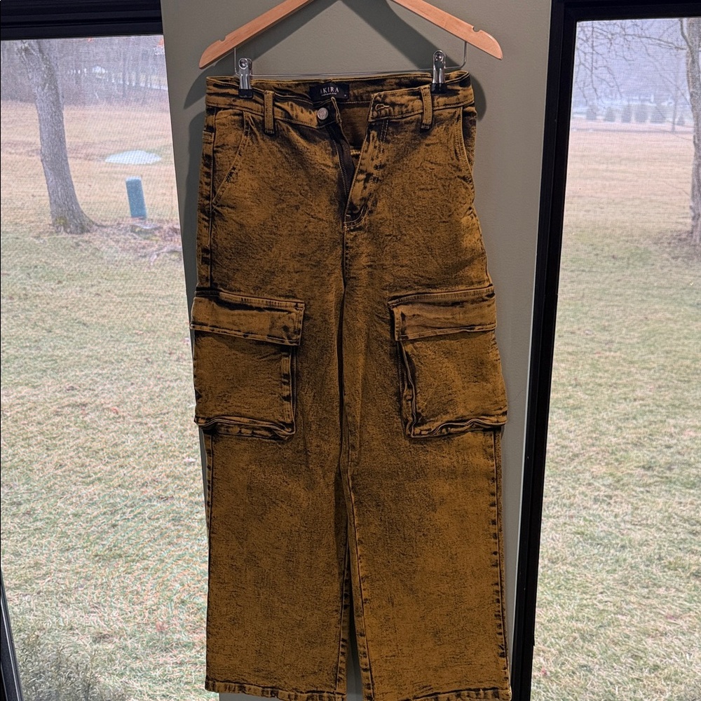 AKIRA woman’s  Cargo Pants - Mustard